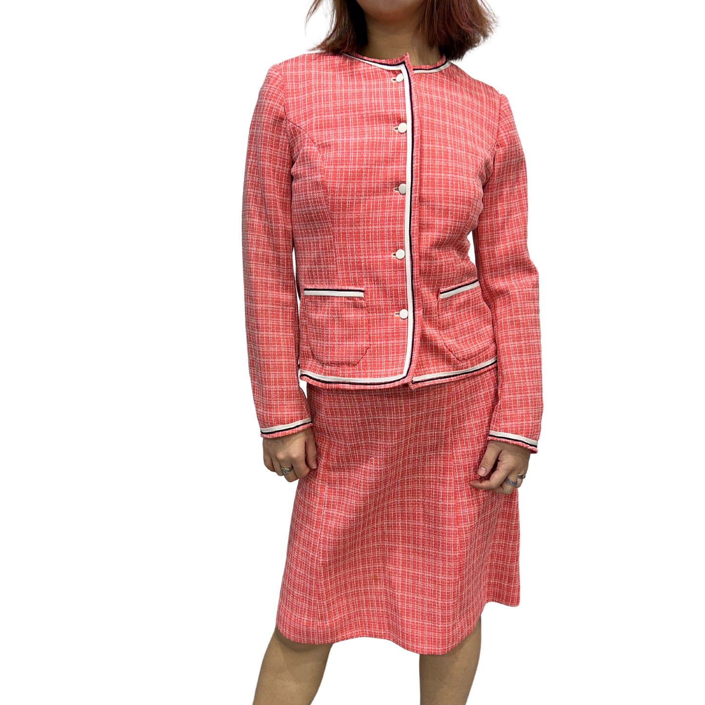 1960s/70s Handmade Pink Tweed Women's Suit*