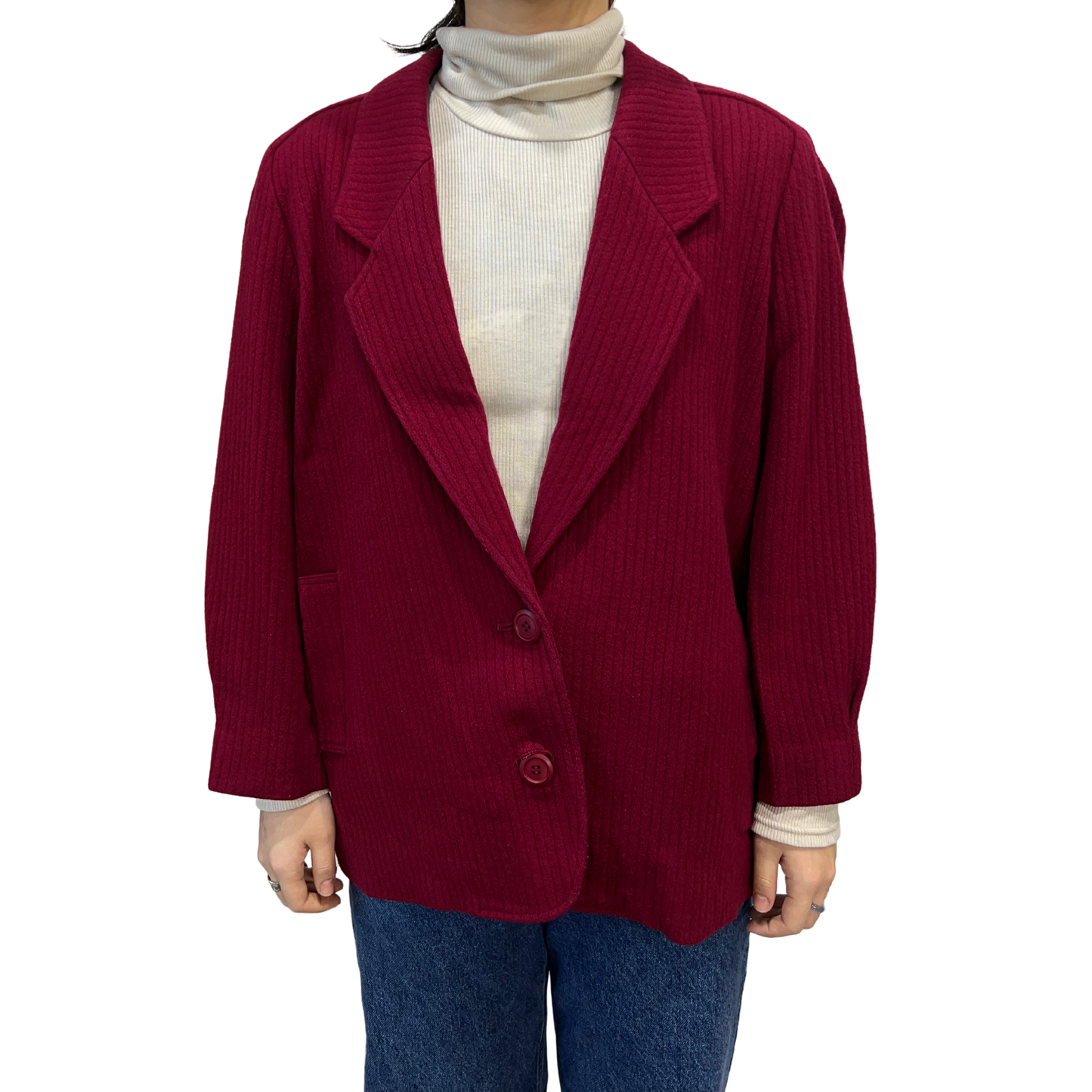 Vintage Burgundy Oversized Blazer*