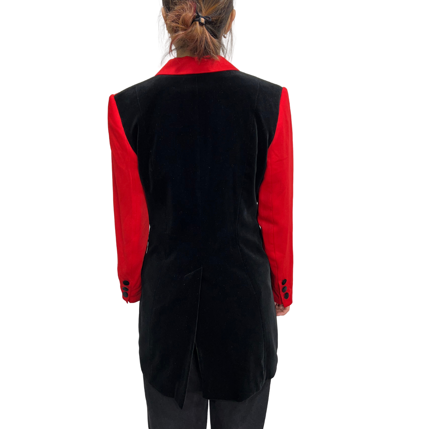 Vintage Mondi Red and Black Wool Tailored Blazer*