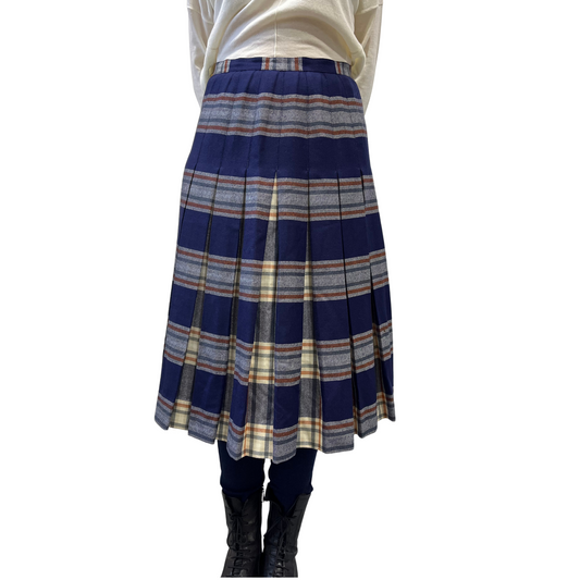 Vintage Wool Plaid Skirt*