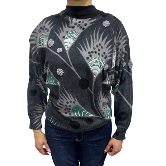 D.G. Paris Vintage Embroidered Sweater