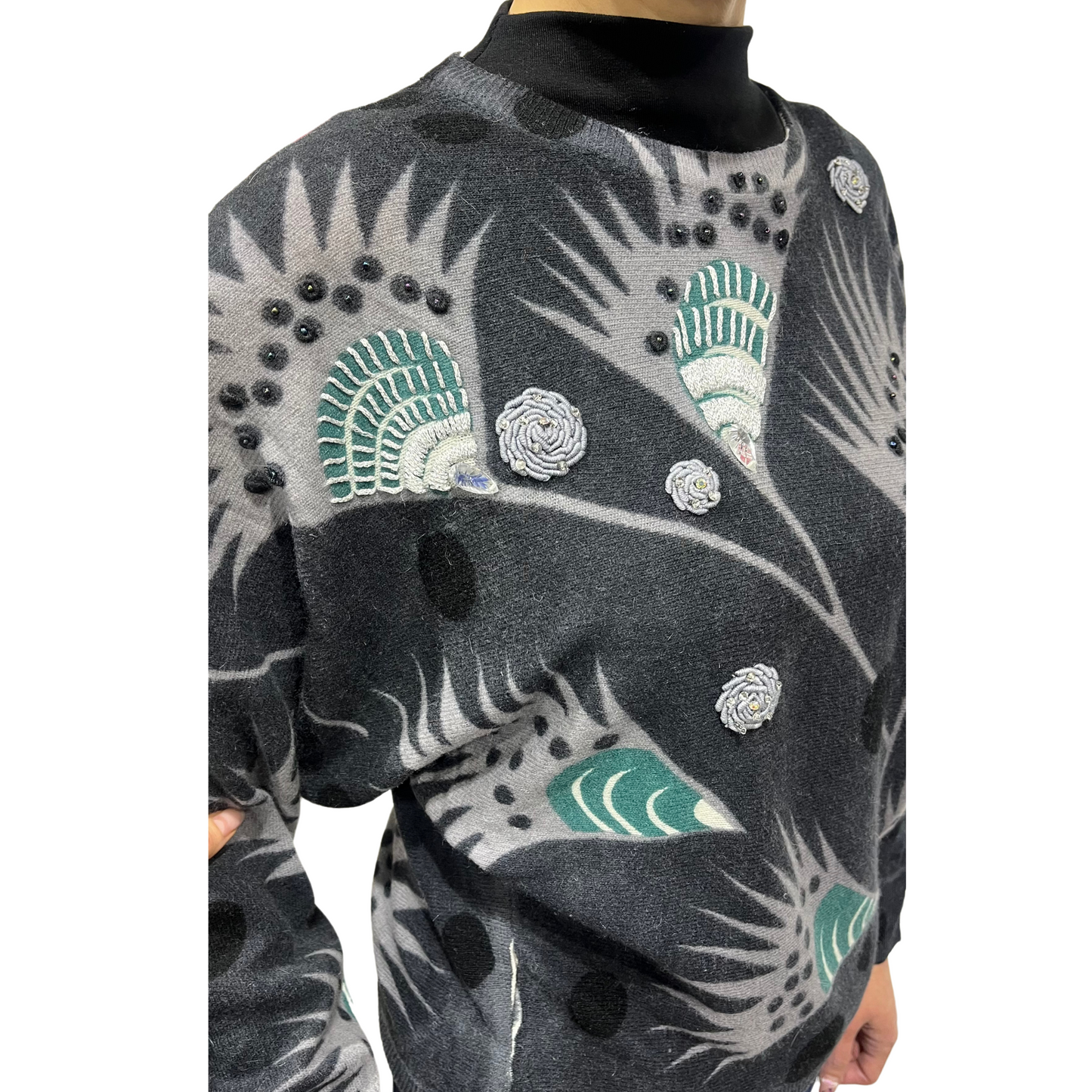 D.G. Paris Vintage Embroidered Sweater