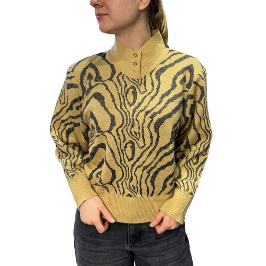 Three-X Excellence Wool Mock Neck Sweater
