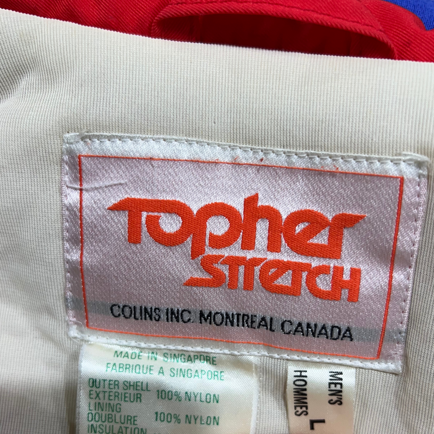 Vintage Topher Stretch Red and Blue Nylon Ski Jacket*