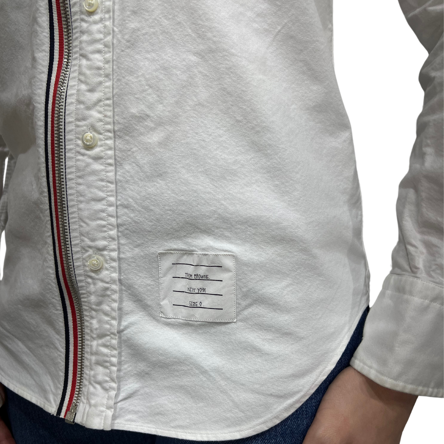 Thom Browne White Hooded Shirt