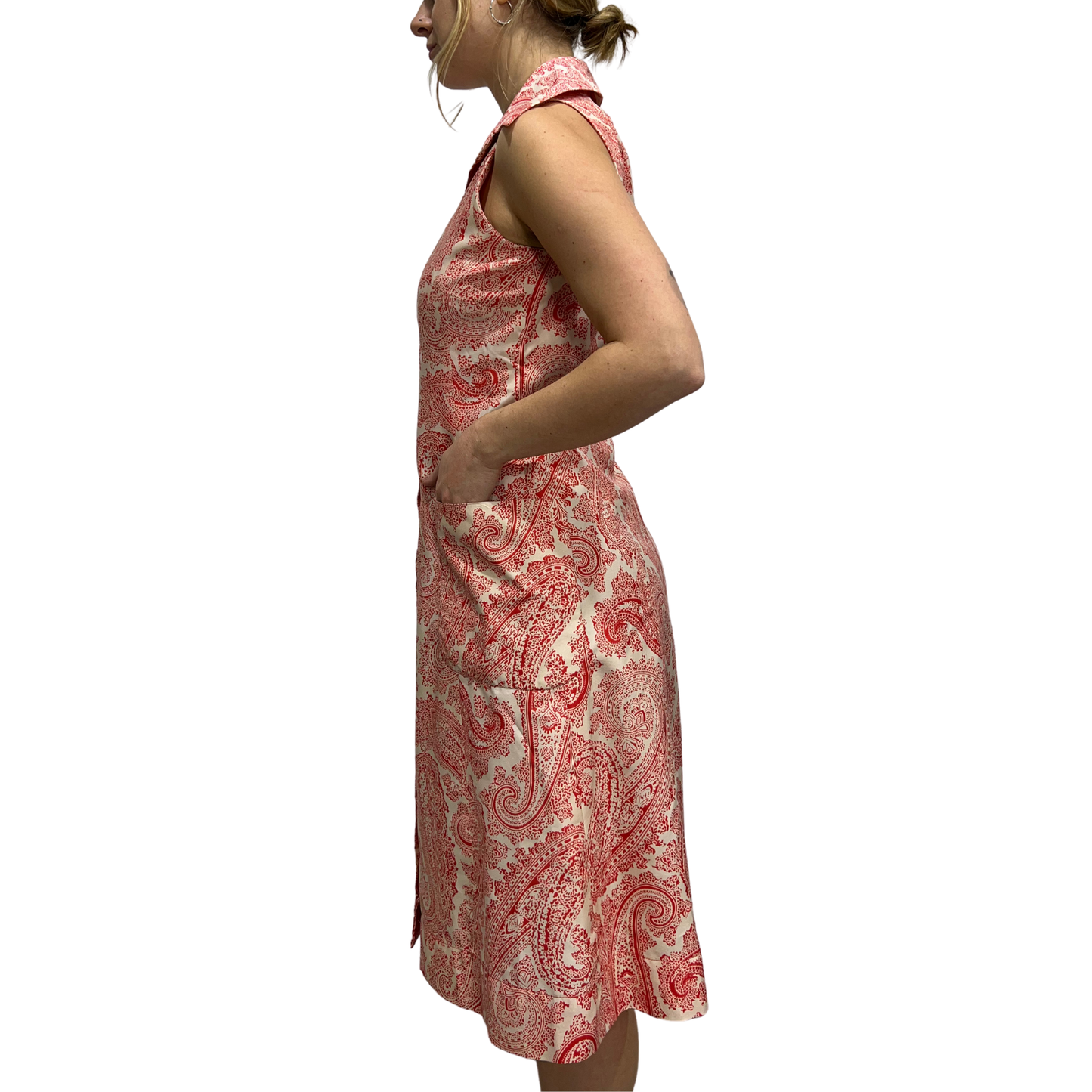 1970's Shannon Rogers for Jerry Silverman Collared Sleeveless Dress*