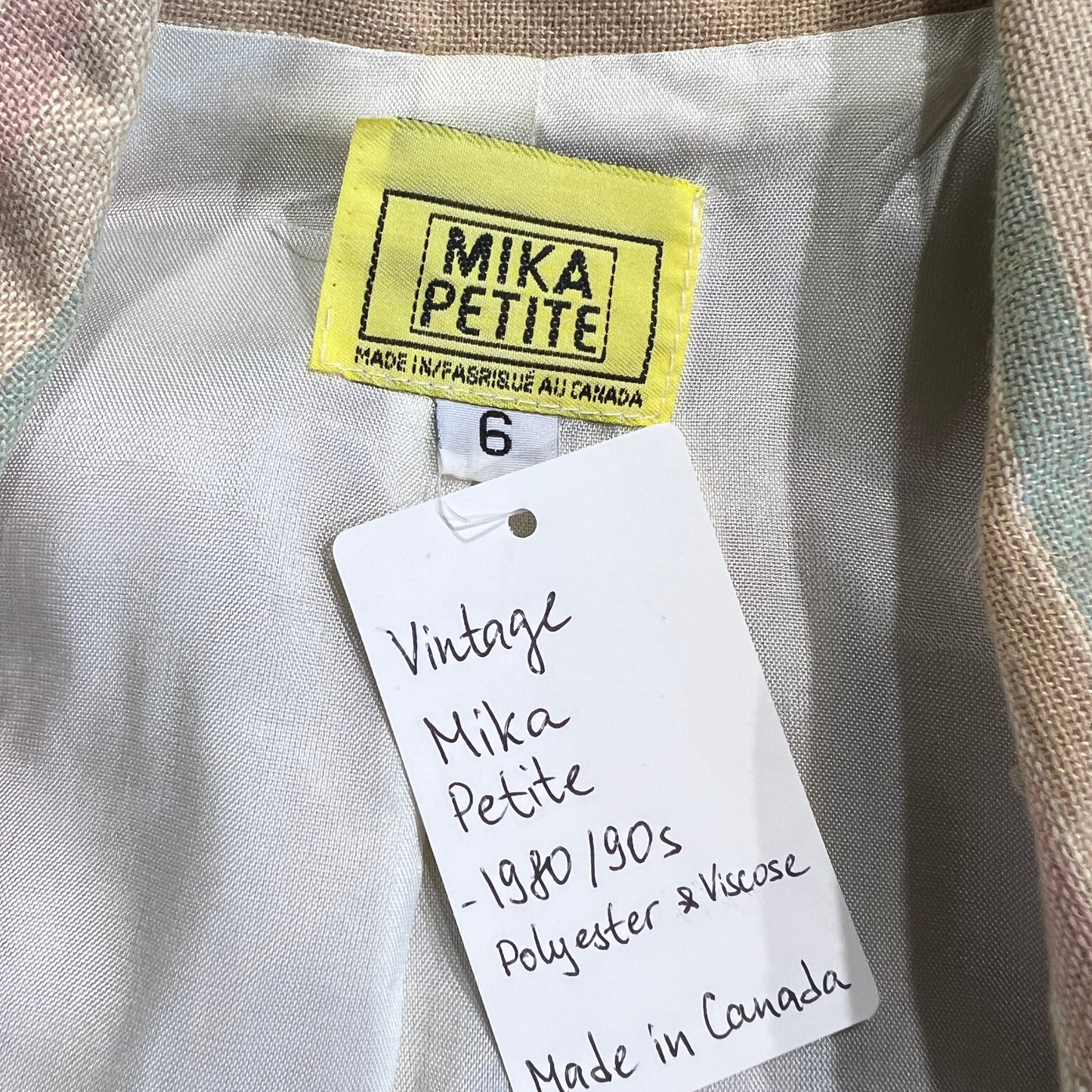 1980s/90s Vintage Mika Petite Striped Blazer*