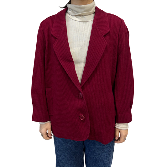 Vintage Burgundy Oversized Blazer*