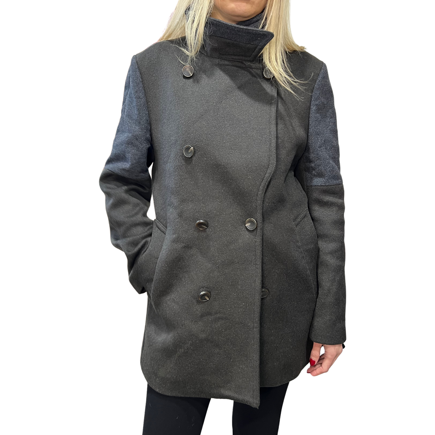 Codes Combine Wool-Blend Double-Breasted Coat