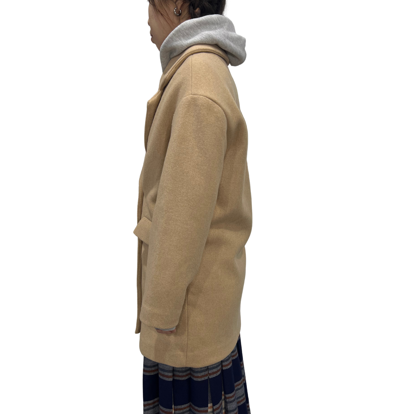Abercrombie & Fitch Camel Wool-Blend Double-Breasted Coat*